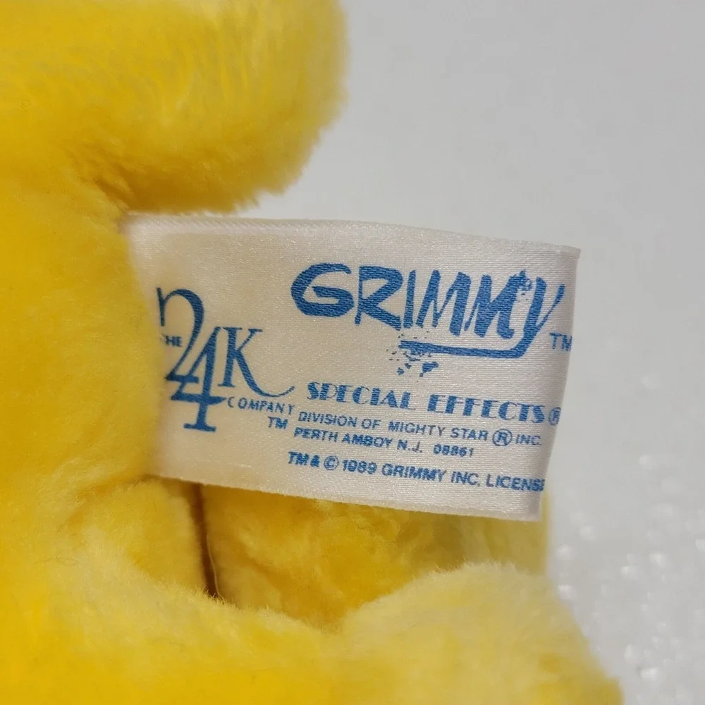 24K Mother Goose & Grimm Grimmy Yellow Dog Plush Stuffed Animal Cartoon 1989